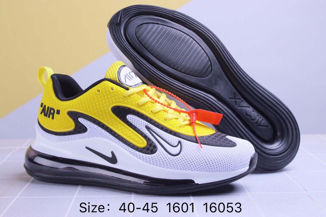 Nike Air Max 720 Plastic Yellow Deep Blue White Shoes - Click Image to Close